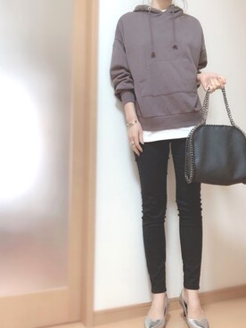 「GRL（グレイル）の2wayチェーンフラップバッグ（ハンドバッグ）」を使った、#sumomoさん（レディース・162cm）の春コーディネート