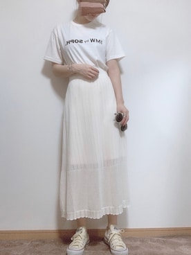 「CONVERSE（コンバース）のconverse（コンバース） ALL STAR OX（オールスターOX）（スニーカー）」を使った、#sumomoさん（レディース・162cm）の夏コーディネート