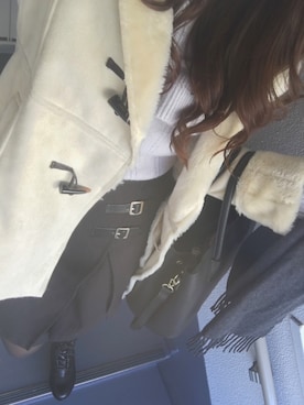 「ROPE' PICNIC（ロペピクニック）のアイテム（ダッフルコート）」を使った、gugugumeさん（レディース・157cm）の冬コーディネート