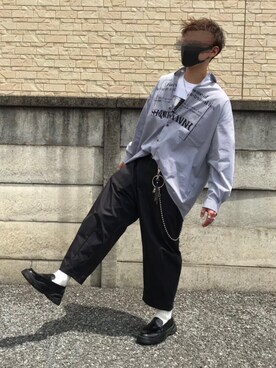 トップスを使った 黒マスク のメンズ人気ファッションコーディネート Wear