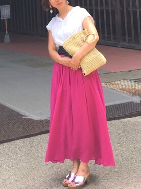 「KATHARINE ROSS（キャサリンロス）のアイテム（シューズ）」を使った、chan＿emiさん（レディース・168cm）の夏コーディネート