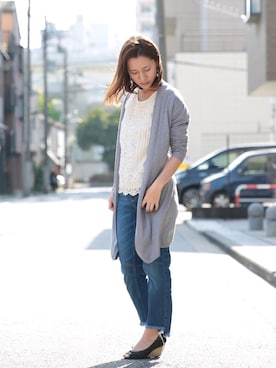 「Balancoire（ブランコアール）のアイテム」を使った、YUKOさん（レディース・154cm）の春コーディネート