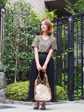「アイテム（イヤリング）」を使った、YUKOさん（レディース・154cm・20代）の夏コーディネート