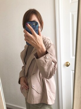 「秋のカフェオレコーデ」｜「アイテム（ライダースジャケット）」を使った、y。さん（レディース・164cm）の秋コーディネート