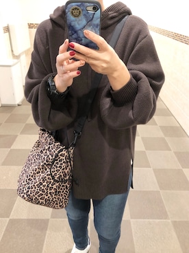 「Ungrid（アングリッド）のハイウエストストスリ（デニムパンツ）」を使った、y。さん（レディース・164cm）の秋コーディネート