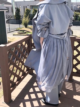 「チュール」｜「アイテム（トレンチコート）」を使った、y。さん（レディース・164cm）の春コーディネート