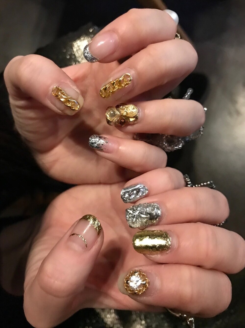 「fashion、nail 、RING」｜「Ripsのhandmade ring💍（リング、シルバー系）」を使った、Renaさん（レディース・170cm）の春コーディネートの1枚目の写真