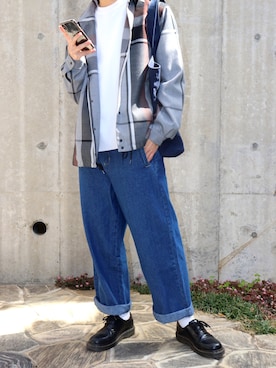 「Champion（チャンピオン）のアイテム（トートバッグ）」を使った、りゅーじ。さん（メンズ・168cm）の春コーディネート