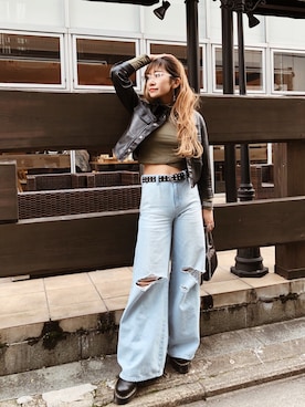 🦋 𝐌𝐎𝐊𝐀 🦋さん（レディース・155cm）の春コーディネート