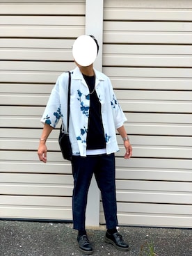「バラ柄」｜「アイテム（アクセサリー）」を使った、kazuさん（メンズ・173cm）の夏コーディネート