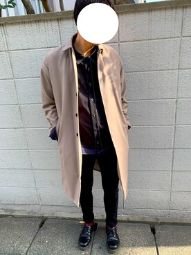 「やっぱりストリートが好き」｜「アイテム（ステンカラーコート）」を使った、kazuさん（メンズ・173cm）の秋コーディネート
