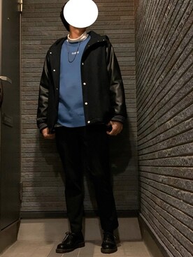 「RAGEBLUE（レイジブルー）のアイテム（スタジャン）」を使った、kazuさん（メンズ・173cm）の冬コーディネート