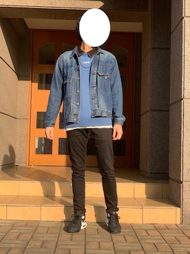 「RAGEBLUE（レイジブルー）のアイテム（デニムジャケット）」を使った、kazuさん（メンズ・173cm）の冬コーディネート