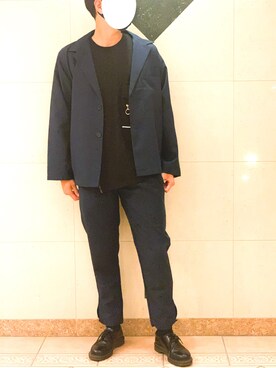 kazuさんの「ポリエステルトロピカル シングルテーラードジャケット」を使ったコーディネート