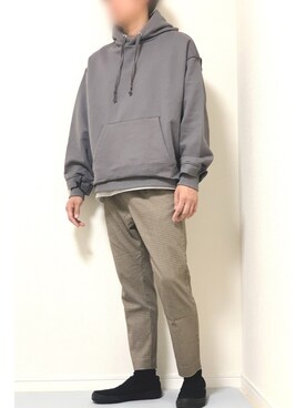 「shiki tokyo（シキトウキョウ）のアイテム（パーカー）」を使った、kazuさん（メンズ・173cm）の秋コーディネート