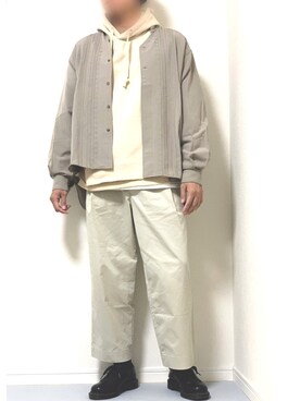 「shiki tokyo（シキトウキョウ）のアイテム（パーカー）」を使った、kazuさん（メンズ・173cm）の秋コーディネート