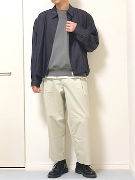 「shiki tokyo（シキトウキョウ）のアイテム（スウェット）」を使った、kazuさん（メンズ・173cm）の秋コーディネート