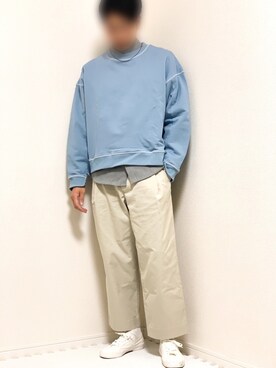 「shiki tokyo（シキトウキョウ）のアイテム（スウェット）」を使った、kazuさん（メンズ・173cm）の秋コーディネート