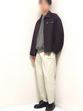 「shiki tokyo（シキトウキョウ）のアイテム（スウェット）」を使った、kazuさん（メンズ・173cm）の秋コーディネート