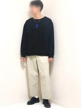「ADRER（アドラー）のADRER バラシシュウビッグスウェット（スウェット）」を使った、kazuさん（メンズ・173cm）の秋コーディネート