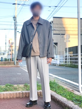 「ショートブルゾン」｜「アイテム（その他）」を使った、kazuさん（メンズ・173cm）の秋コーディネート