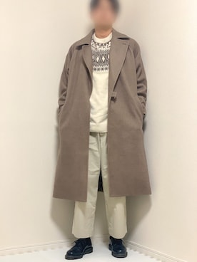「shiki tokyo（シキトウキョウ）のアイテム（トレンチコート）」を使った、kazuさん（メンズ・173cm）の秋コーディネート