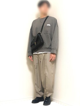 「shiki tokyo（シキトウキョウ）のアイテム（スウェット）」を使った、kazuさん（メンズ・173cm）の秋コーディネート
