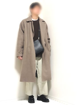 「shiki tokyo（シキトウキョウ）のアイテム（トレンチコート）」を使った、kazuさん（メンズ・173cm）の秋コーディネート