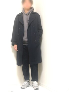「shiki tokyo（シキトウキョウ）のアイテム（パーカー）」を使った、kazuさん（メンズ・173cm）の冬コーディネート