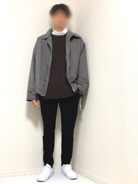「新年一発目」｜「アイテム（ブルゾン）」を使った、kazuさん（メンズ・173cm）の冬コーディネート