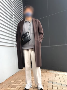 「shiki tokyo（シキトウキョウ）のアイテム（スウェット）」を使った、kazuさん（メンズ・173cm）の冬コーディネート