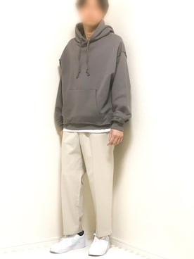 「shiki tokyo（シキトウキョウ）のアイテム（パーカー）」を使った、kazuさん（メンズ・173cm）の冬コーディネート
