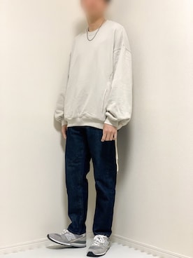 「shiki tokyo（シキトウキョウ）のアイテム（スウェット）」を使った、kazuさん（メンズ・173cm）の春コーディネート