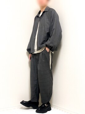 「shiki tokyo（シキトウキョウ）のアイテム（スウェット）」を使った、kazuさん（メンズ・173cm）の春コーディネート