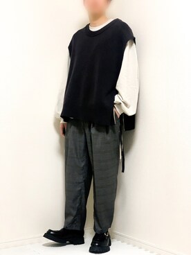 「shiki tokyo（シキトウキョウ）のアイテム（スウェット）」を使った、kazuさん（メンズ・173cm）の春コーディネート