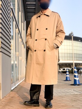 「epnok（エプノック）のアイテム（トレンチコート）」を使った、kazuさん（メンズ・173cm）の春コーディネート