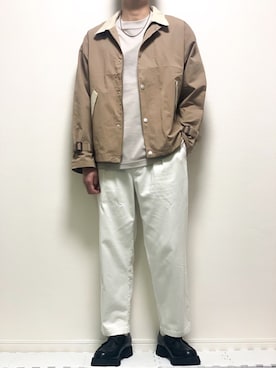 「epnok（エプノック）のアイテム（ブルゾン）」を使った、kazuさん（メンズ・173cm）の春コーディネート