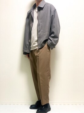 「shiki tokyo（シキトウキョウ）のアイテム（ブルゾン）」を使った、kazuさん（メンズ・173cm）の春コーディネート