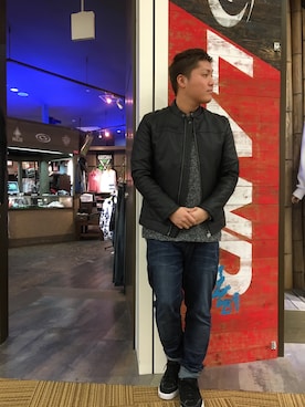 「MCD（エムシーディー）のアイテム（その他アウター）」を使った、PEETスタッフコーディネートさん（メンズ・170cm）の冬コーディネート