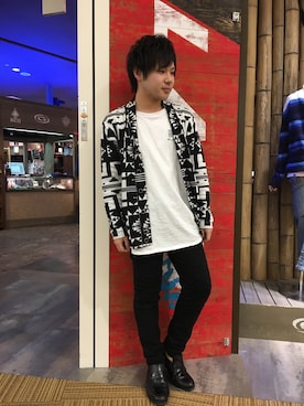 「MCD（エムシーディー）のアイテム（パンツ）」を使った、PEETスタッフコーディネートさん（メンズ・170cm）の冬コーディネート