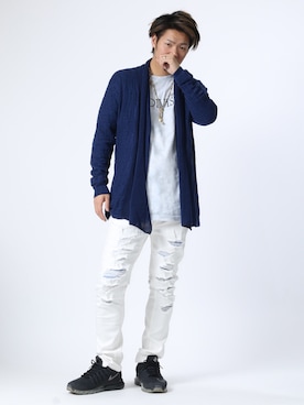 「MCD（エムシーディー）のアイテム（パンツ）」を使った、PEETスタッフコーディネートさん（メンズ・178cm）の冬コーディネート