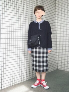 「UNIQLO（ユニクロ）のアイテム（ノーカラージャケット、ブラック系）」を使った、ユキさん（レディース・159cm）の秋コーディネート