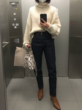 「THE SHINZONE（ザ　シンゾーン）のIVY JEANS（デニムパンツ）」を使った、LONさん（レディース・160cm）の秋コーディネート