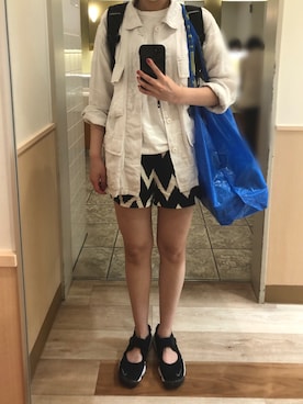 「ガラパン」｜「アイテム（その他アウター）」を使った、LONさん（レディース・163cm）の夏コーディネート