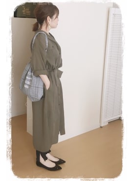 「アイテム（レギンス/スパッツ）」を使った、75さん（レディース・148cm・40代）の秋コーディネート