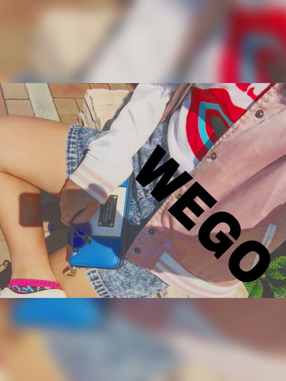 「WEGOのアイテム（ジャケット/アウター、ピンク系）」を使った、Ryo.mさん（レディース・145cm）の春コーディネートの1枚目の写真