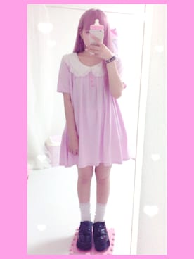 「原宿」｜「アイテム（ローファー）」を使った、ちゃいなさん（レディース・149cm）の夏コーディネート