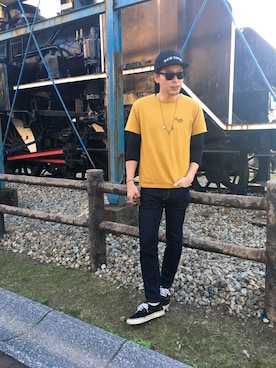 「ROTTWEILER（ロットワイラー）のアイテム（ネックレス）」を使った、Sさん（メンズ・175cm）の秋コーディネート