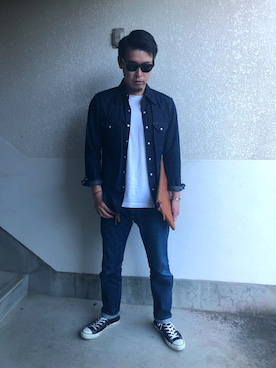 「ワコマリア」｜「アイテム（デニムジャケット）」を使った、Sさん（メンズ・175cm）の秋コーディネート