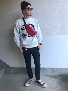 「アイラブCONVERSE」｜Sさん（メンズ・175cm）の秋コーディネート